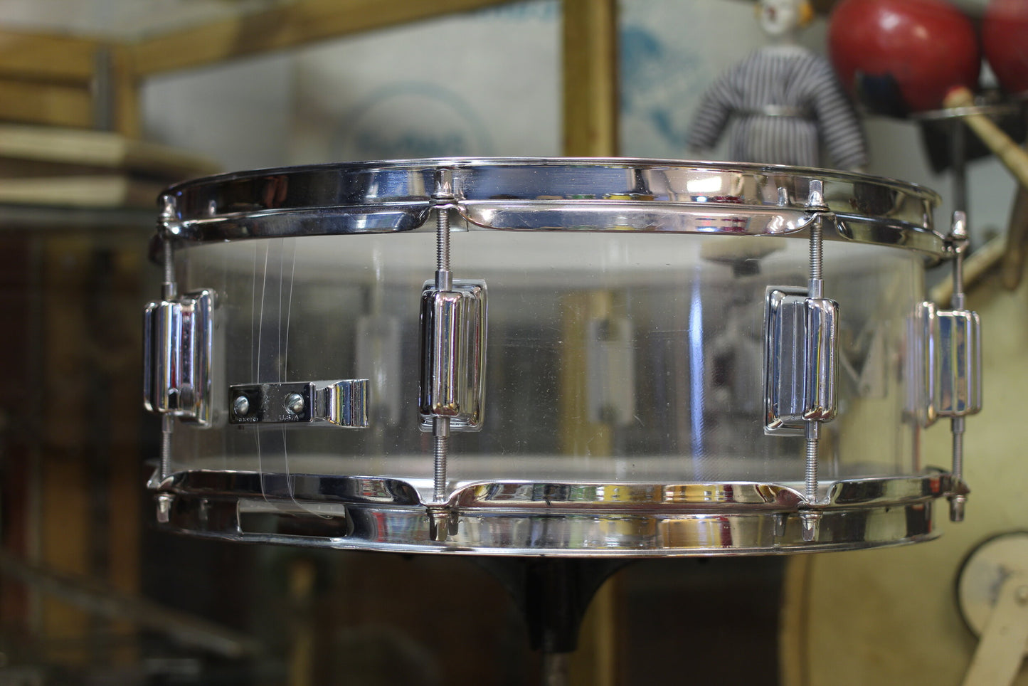 1970's Rogers Powertone 5"x14" in Clear Acrylic