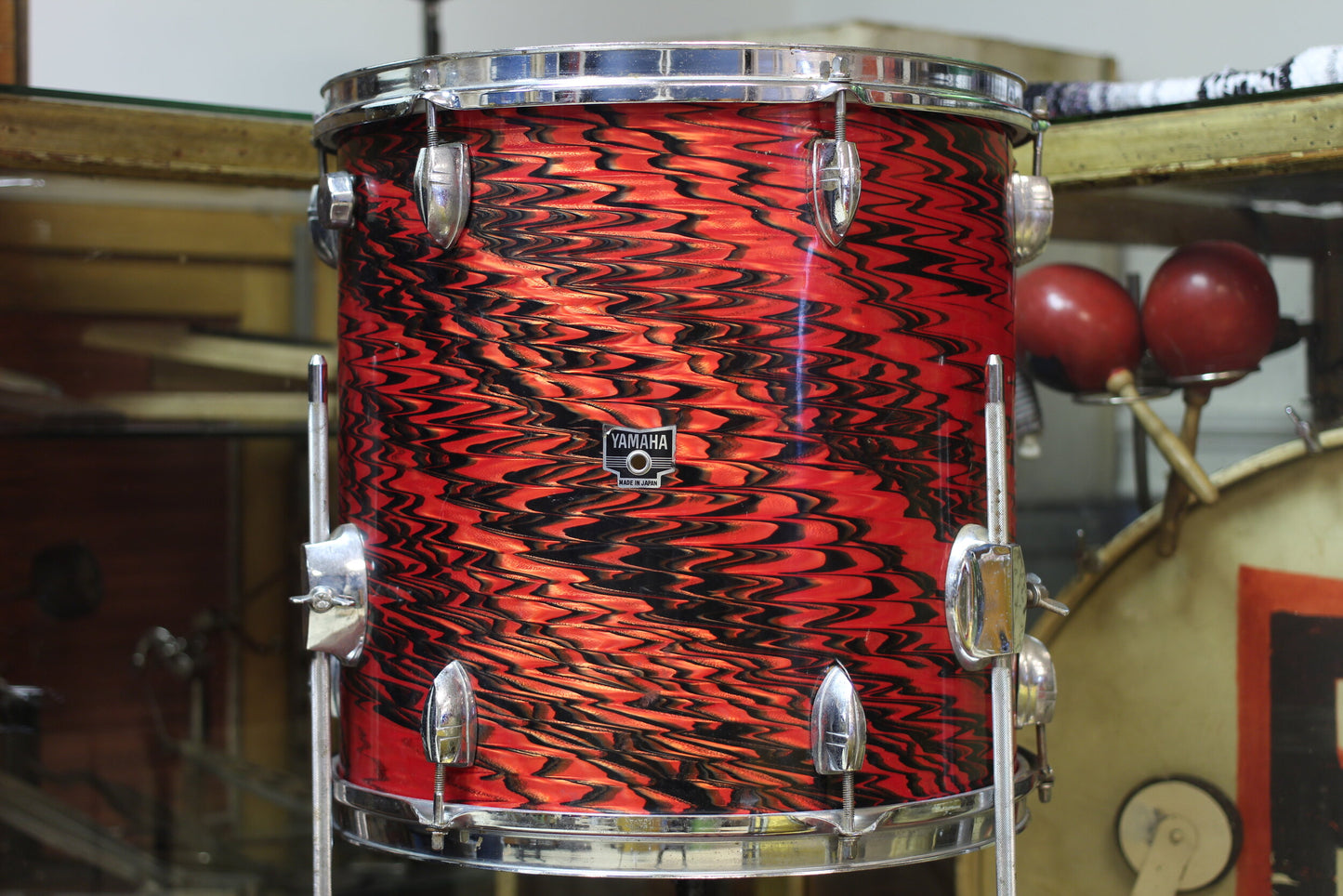 1960's Yamaha 14"x14" Floor Tom in Red Thunder