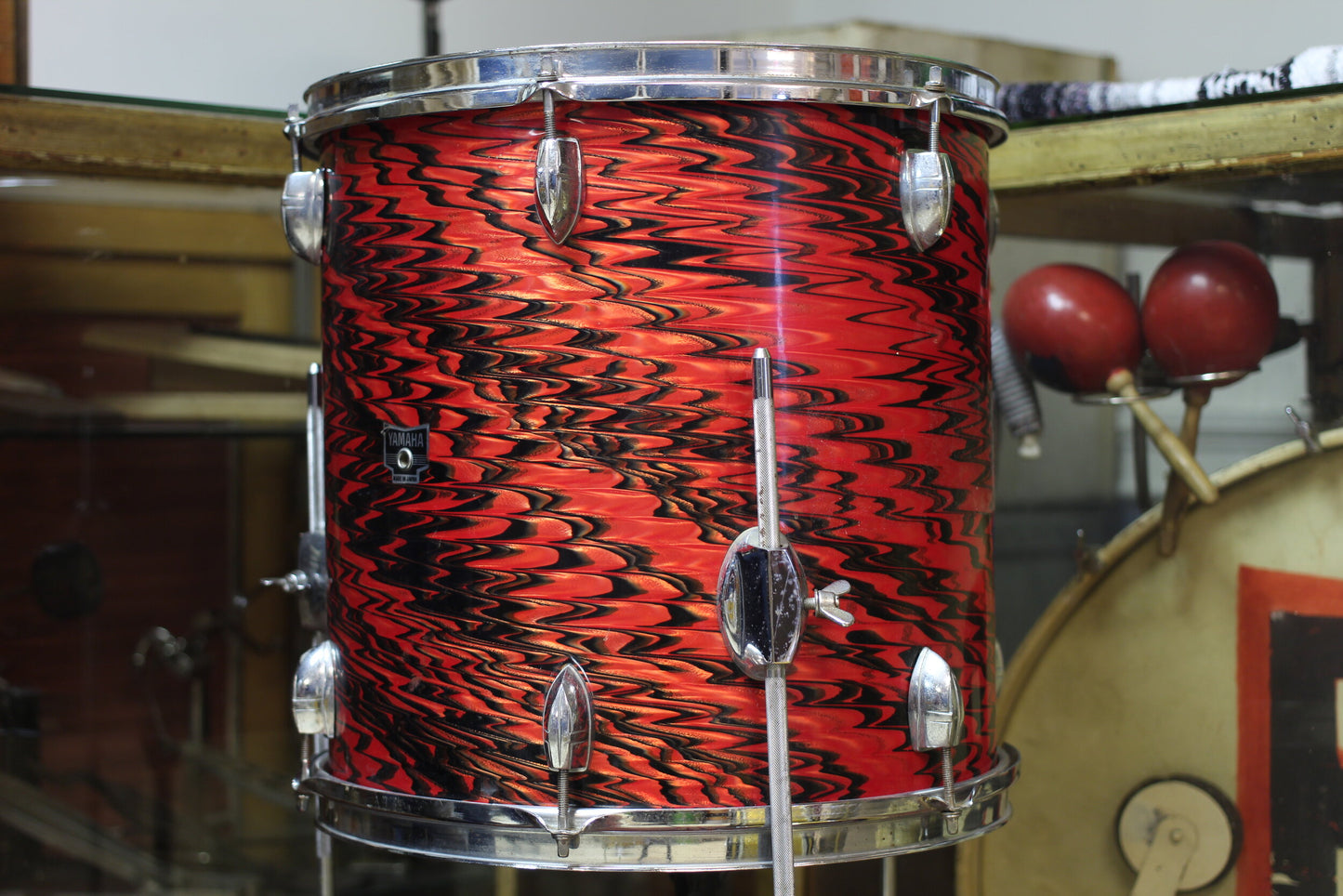 1960's Yamaha 14"x14" Floor Tom in Red Thunder