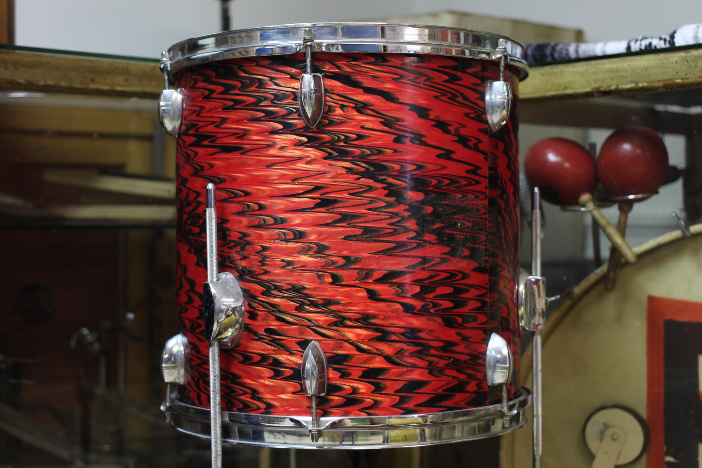 1960's Yamaha 14"x14" Floor Tom in Red Thunder