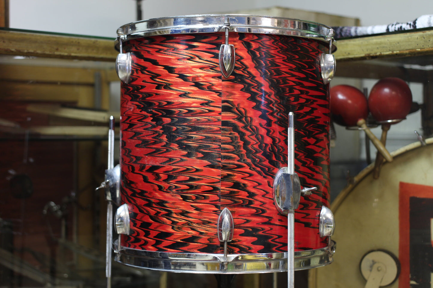 1960's Yamaha 14"x14" Floor Tom in Red Thunder