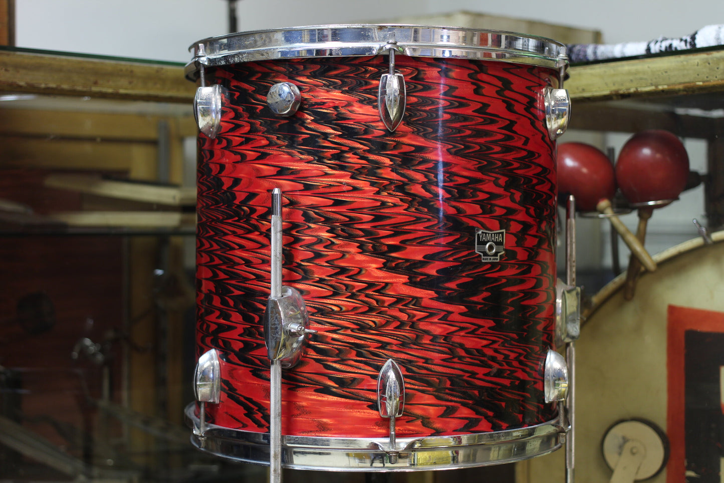 1960's Yamaha 14"x14" Floor Tom in Red Thunder