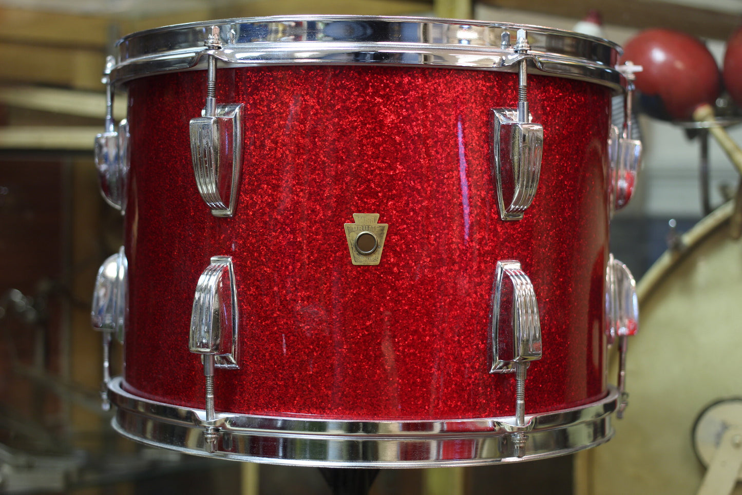 1960's Ludwig 14x26 16x16 9x13 in Red Sparkle