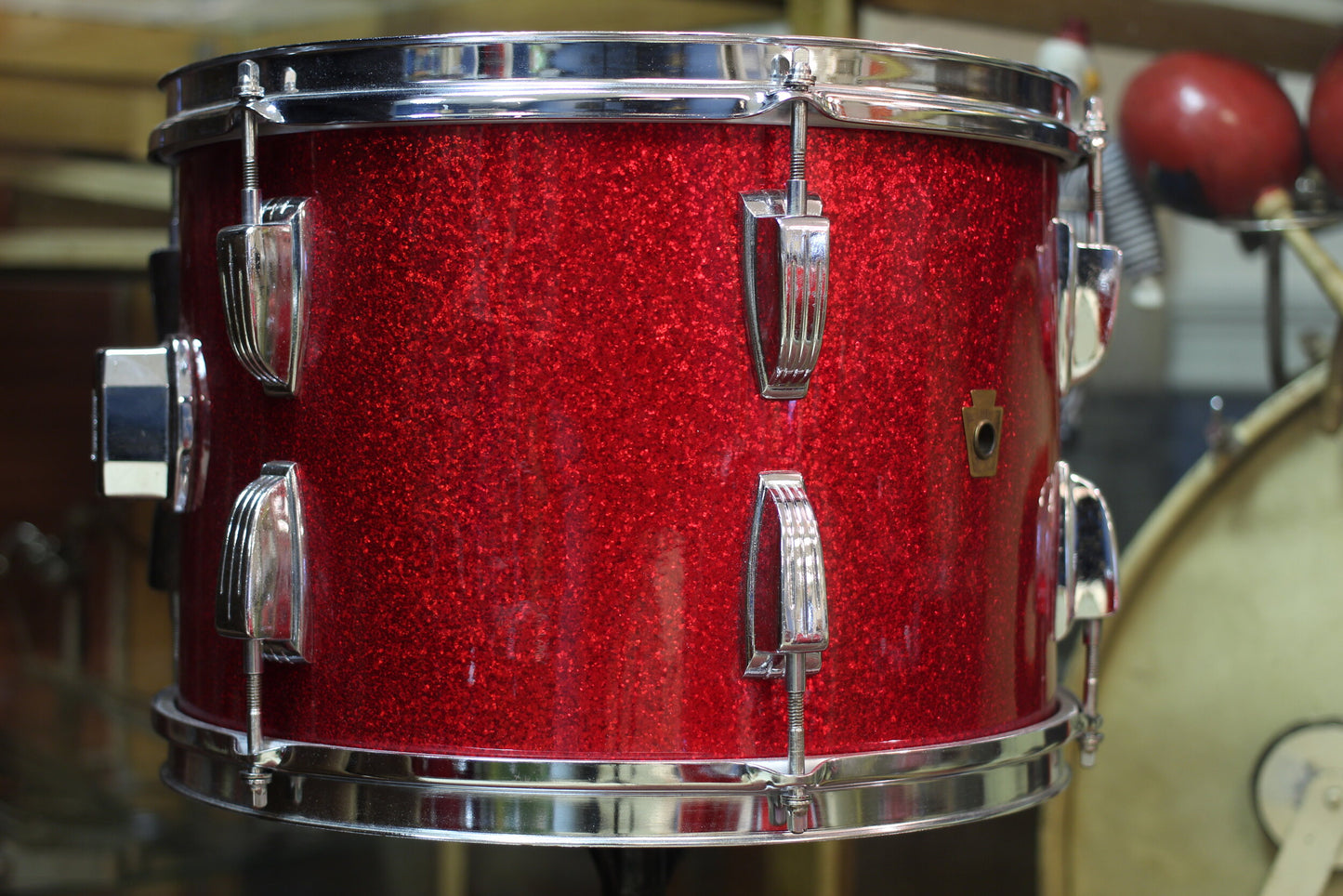 1960's Ludwig 14x26 16x16 9x13 in Red Sparkle