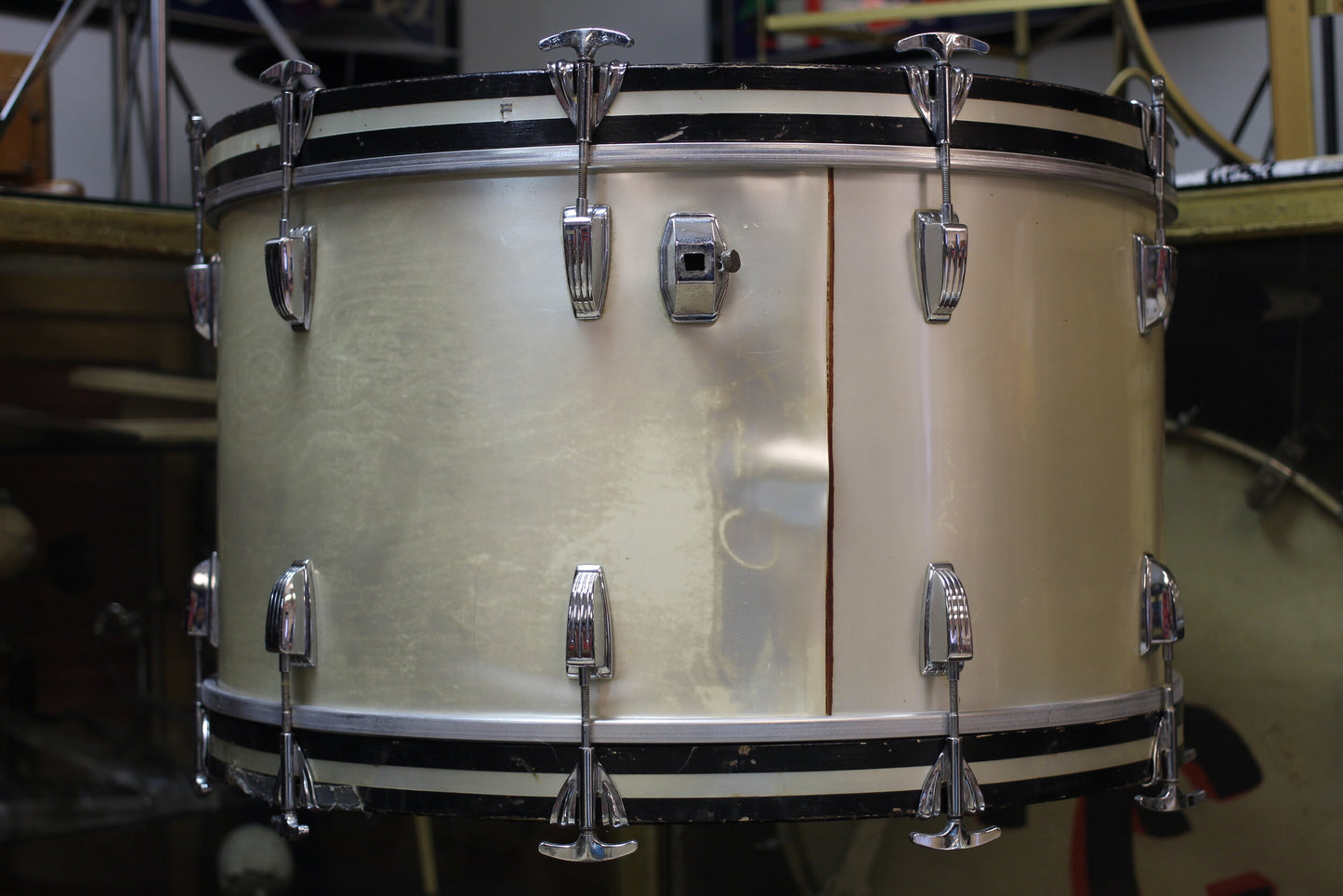 1970's Ludwig 14"x26" Bass Drum in Silver Silk