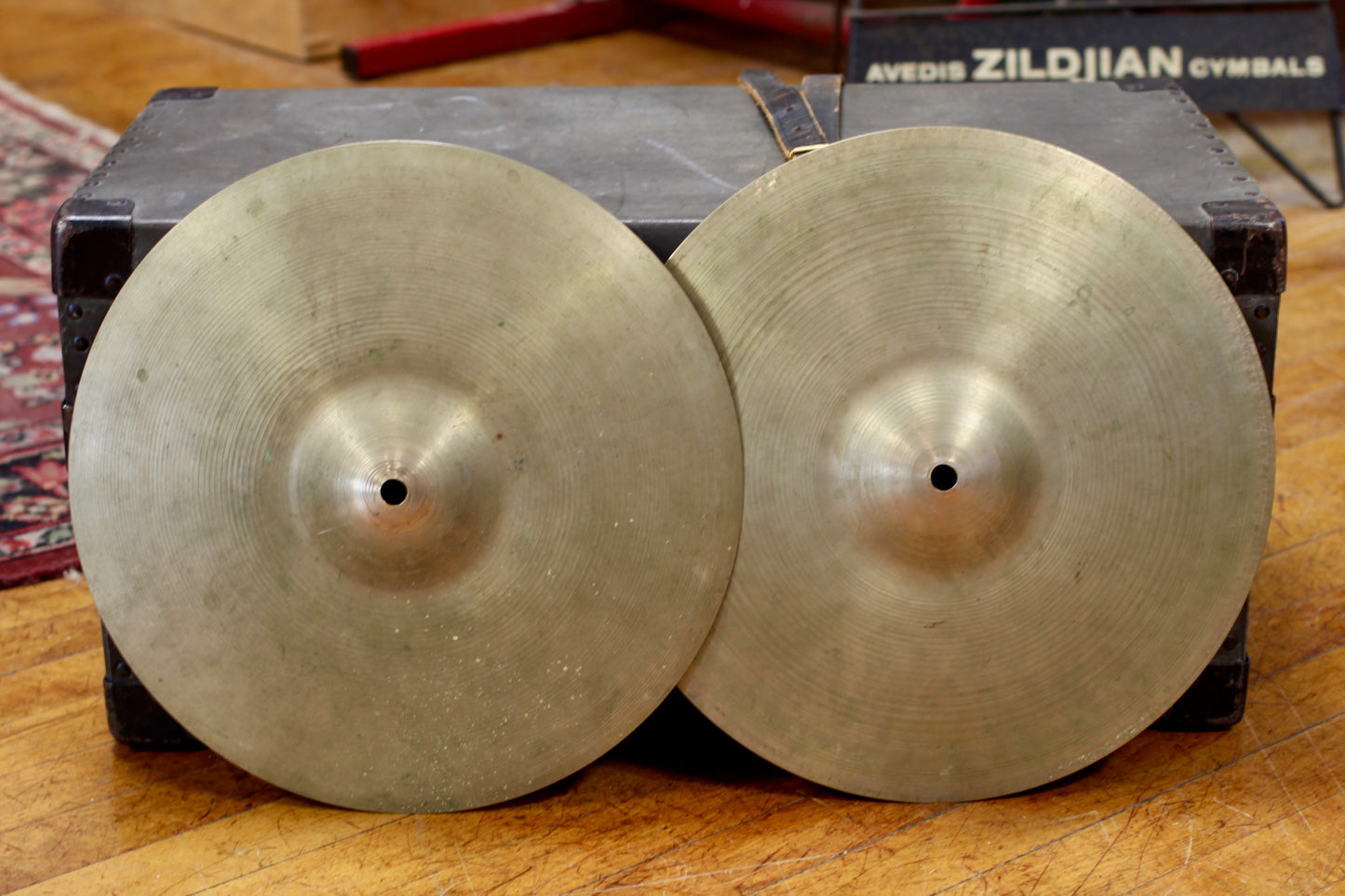 1950s A Zildjian 13" Hi-Hat Cymbals 565/600g