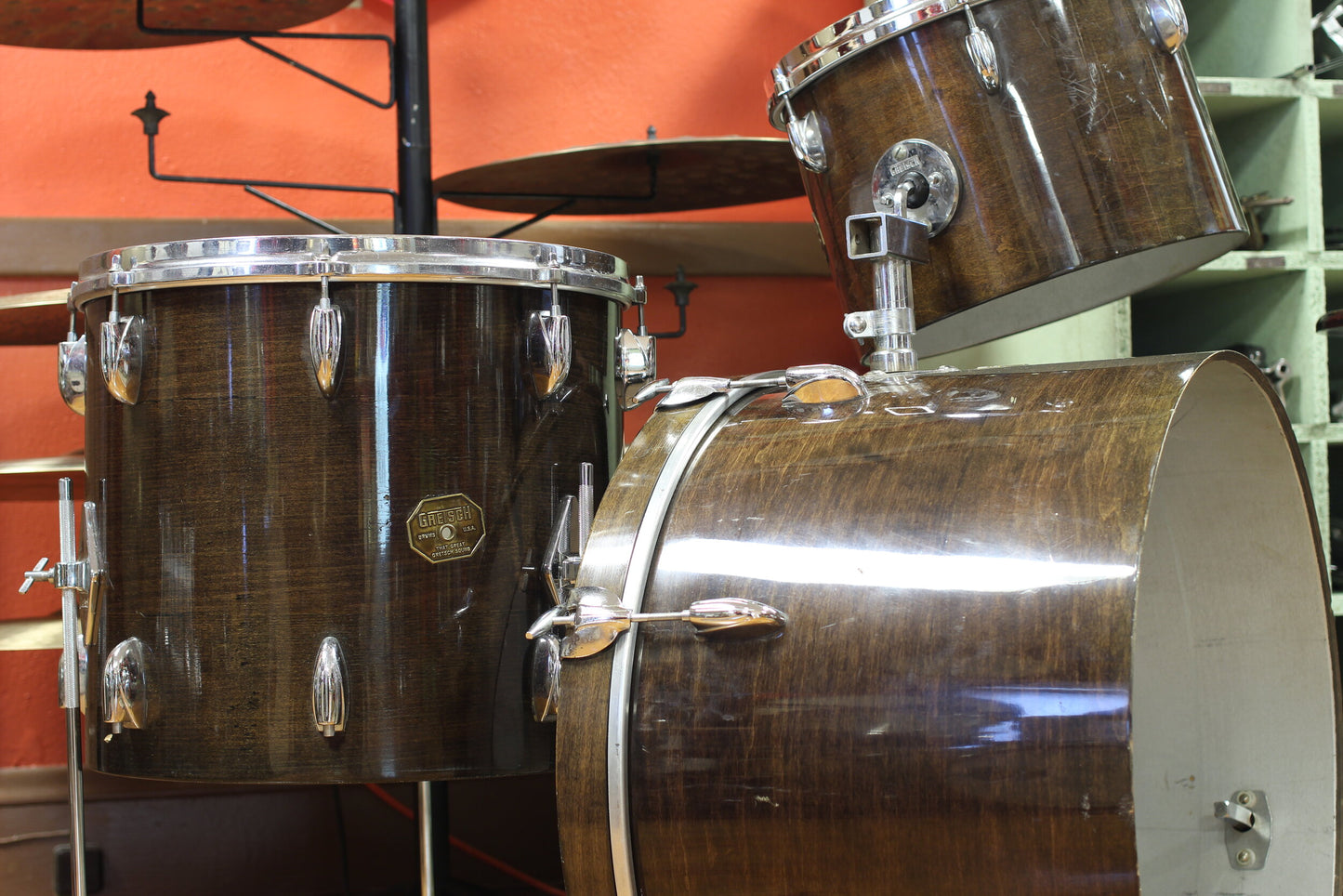 1970's Gretsch Concert Tom Kit in Walnut 14x22 9x13 14x16