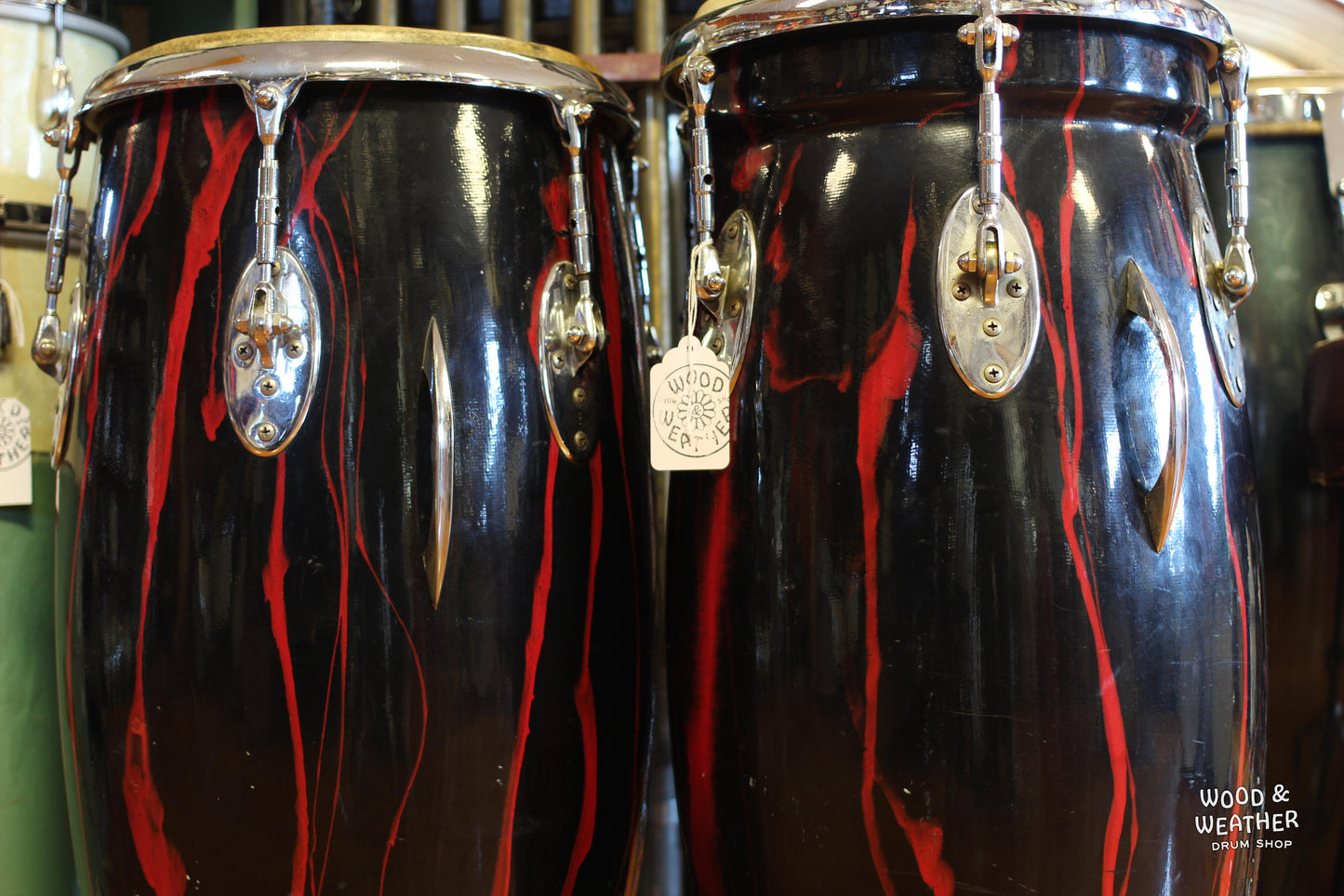 1960s Echo Tone Fiberglass Congas 11.5" and 11.75"