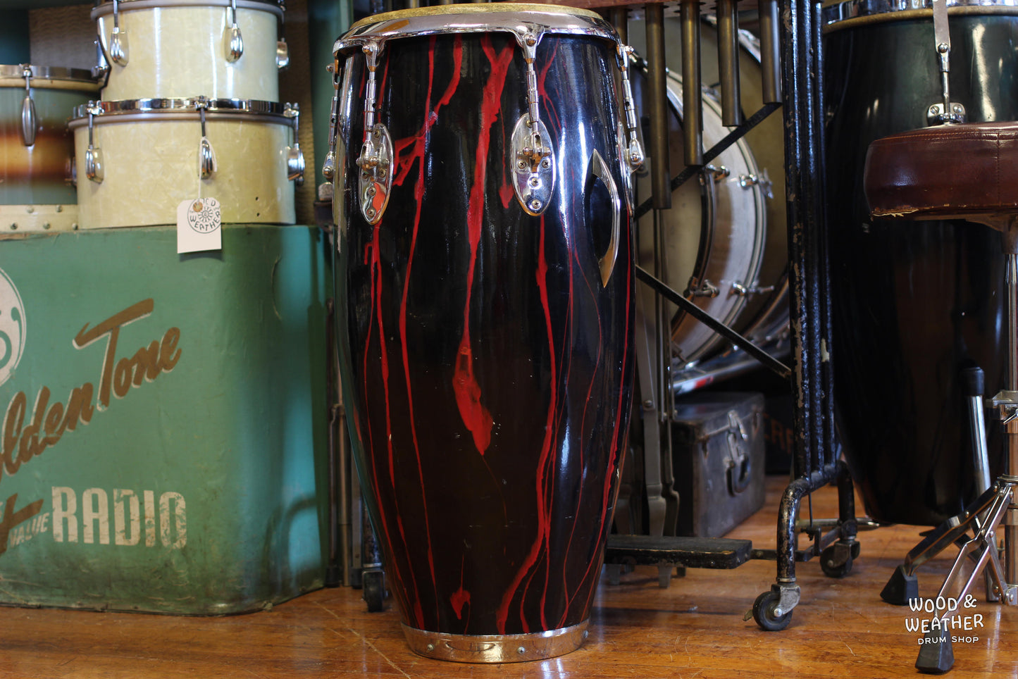 1960s Echo Tone Fiberglass Congas 11.5" and 11.75"