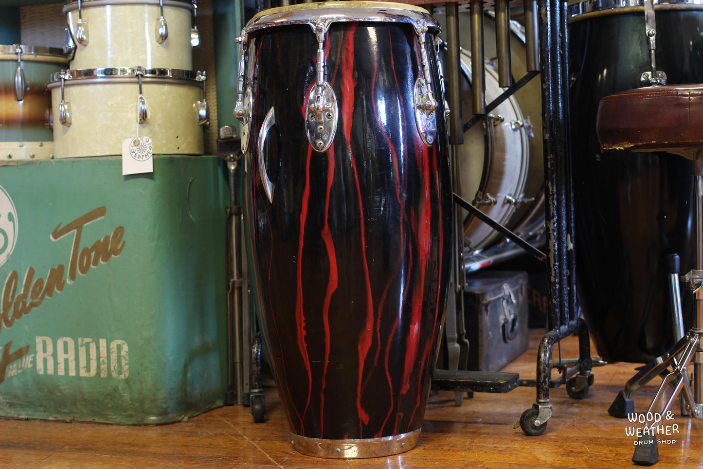 1960s Echo Tone Fiberglass Congas 11.5" and 11.75"