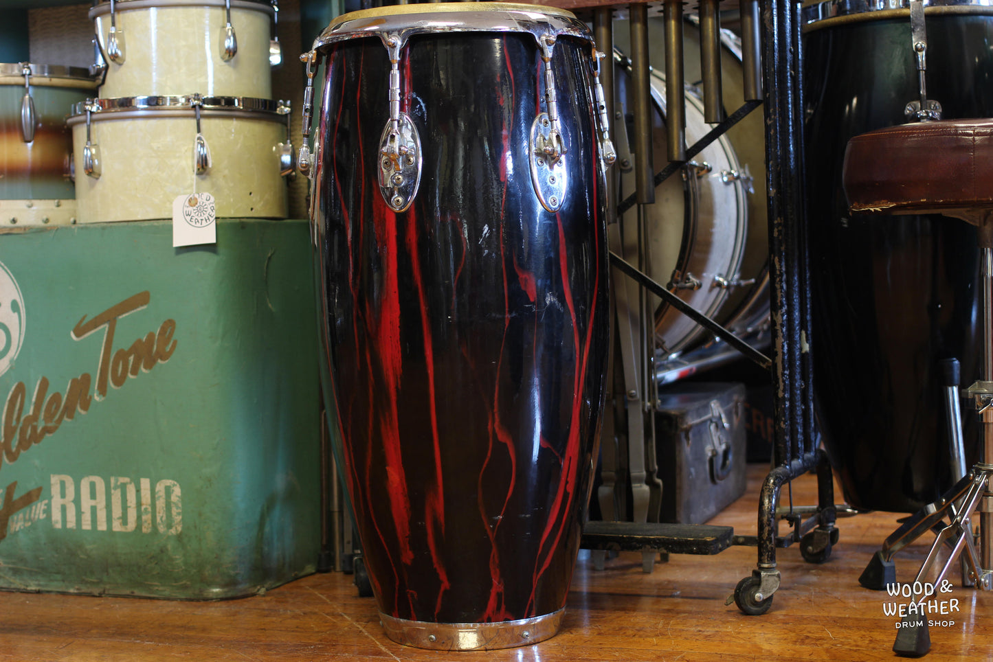 1960s Echo Tone Fiberglass Congas 11.5" and 11.75"