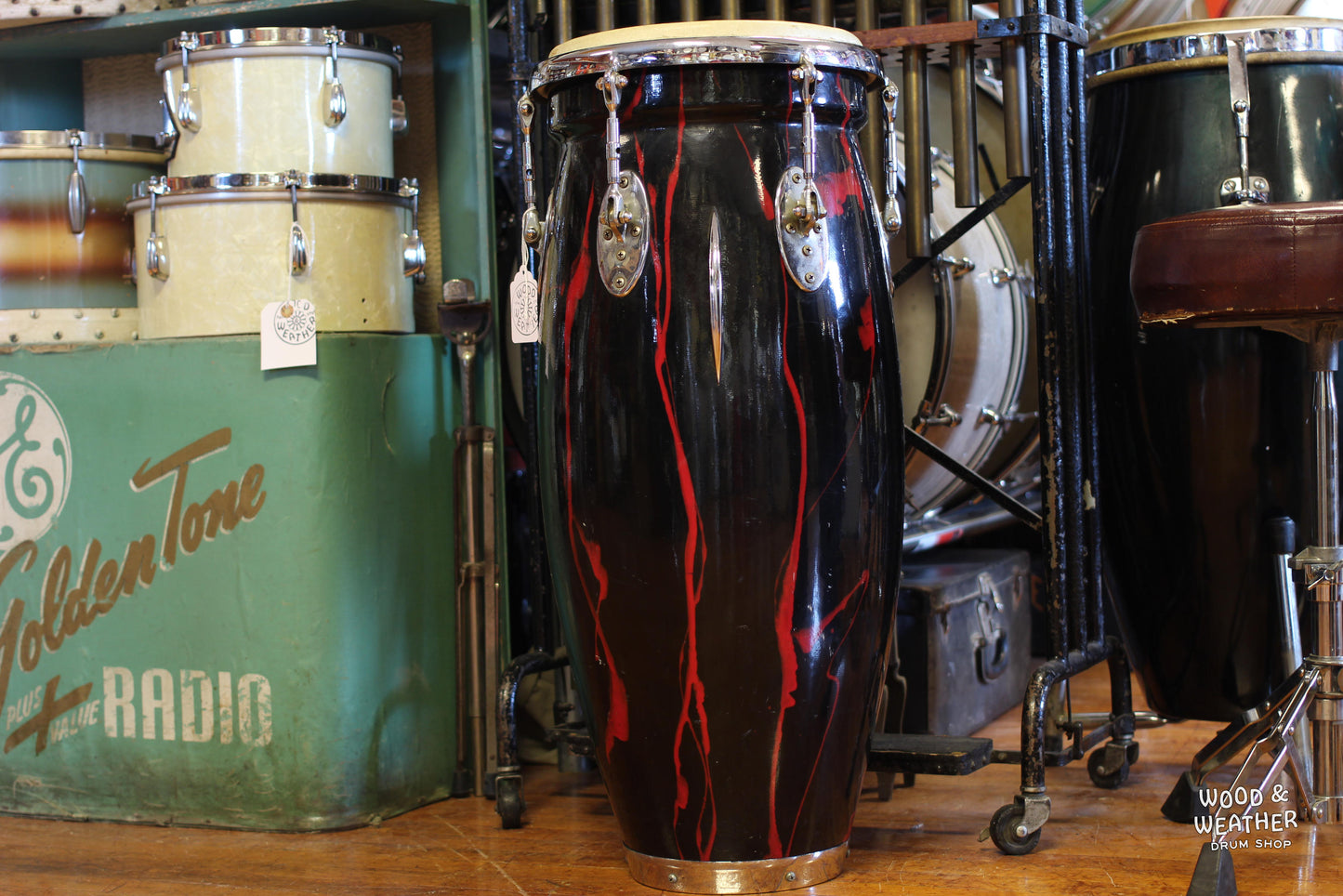 1960s Echo Tone Fiberglass Congas 11.5" and 11.75"