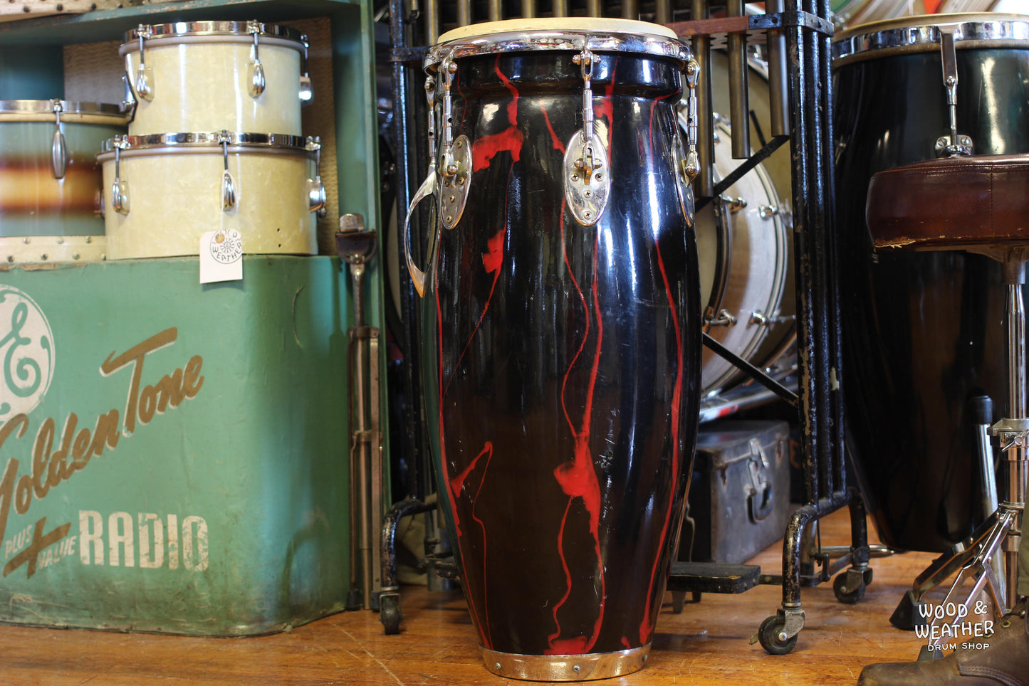 1960s Echo Tone Fiberglass Congas 11.5" and 11.75"