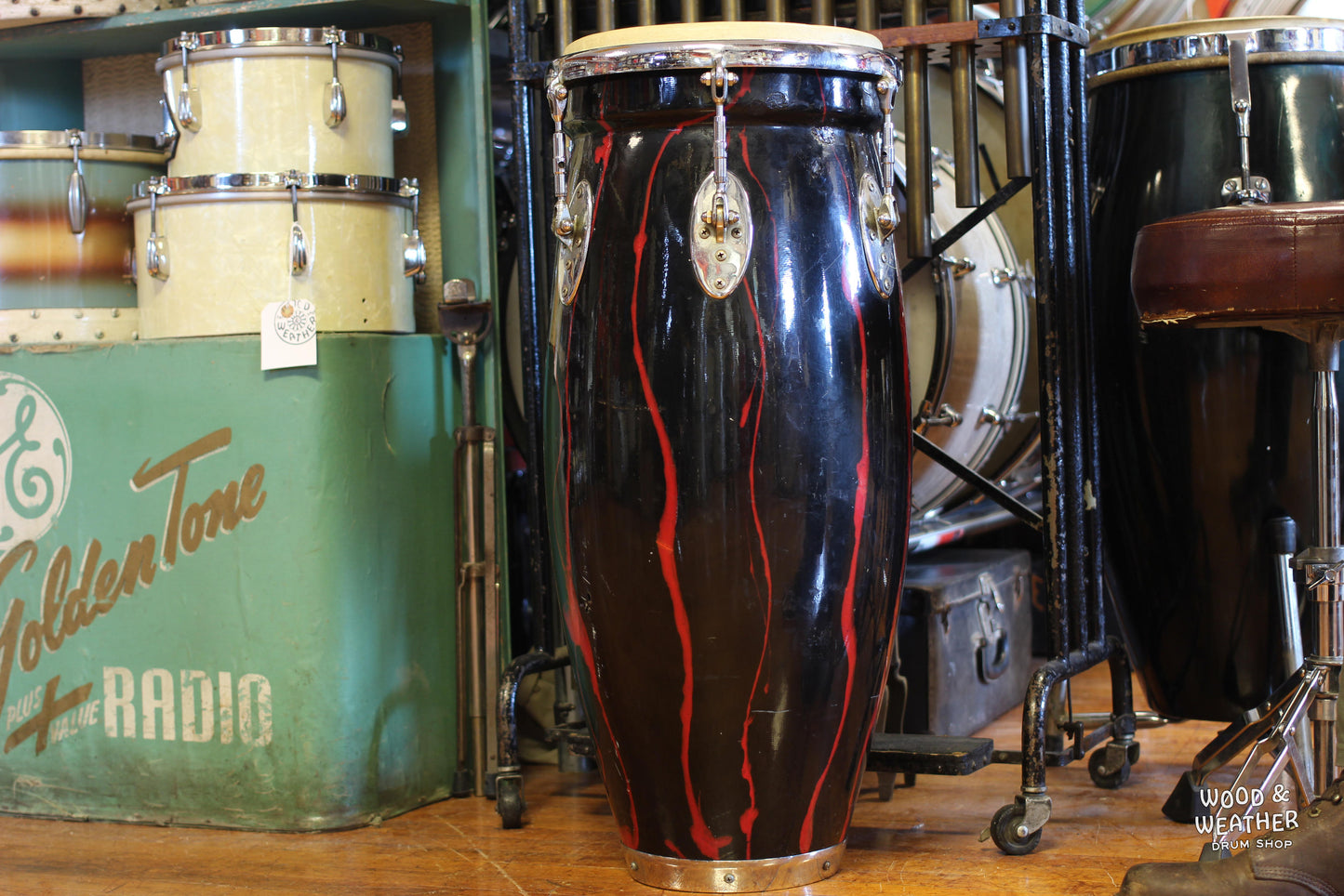 1960s Echo Tone Fiberglass Congas 11.5" and 11.75"