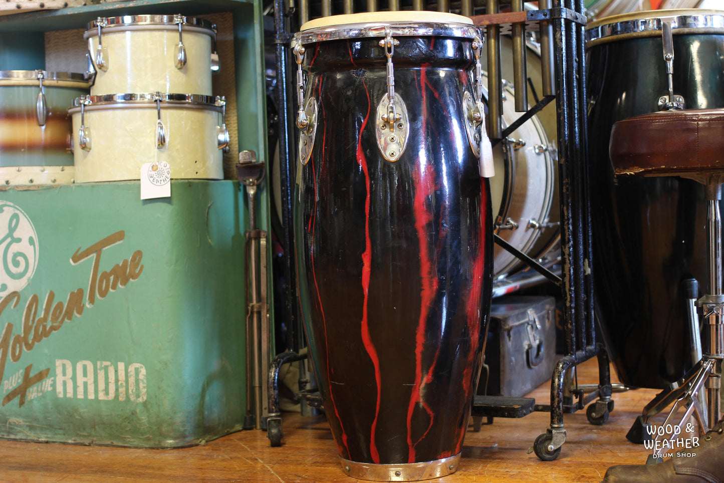 1960s Echo Tone Fiberglass Congas 11.5" and 11.75"