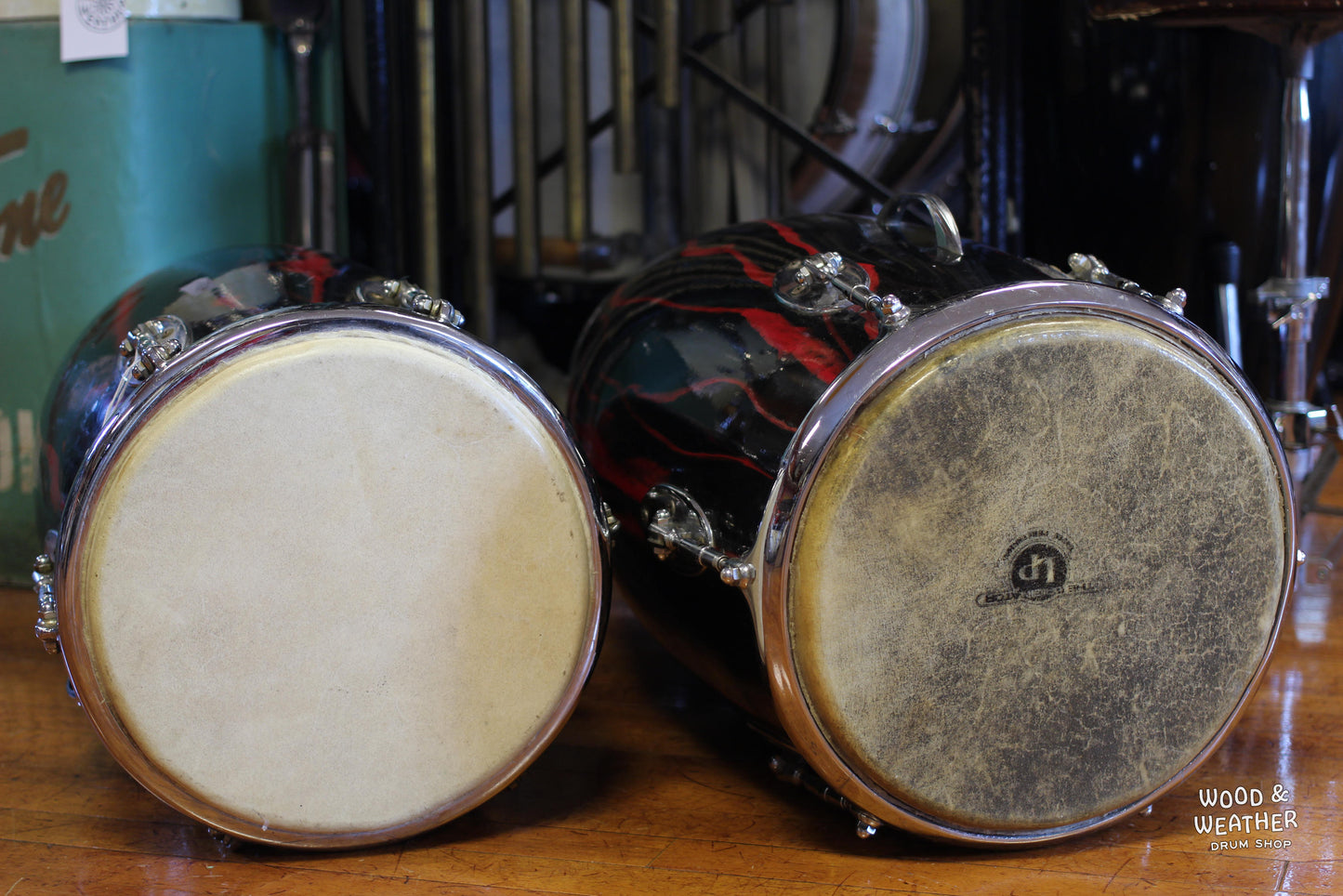 1960s Echo Tone Fiberglass Congas 11.5" and 11.75"