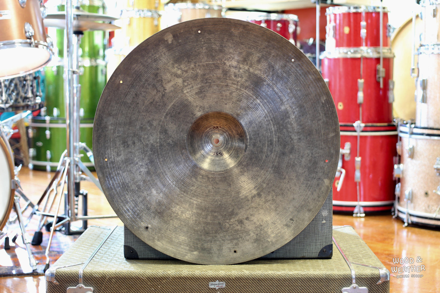 1950s A. Zildjian 22" "Hollow Block" Mystery Ride Cymbal 2590g