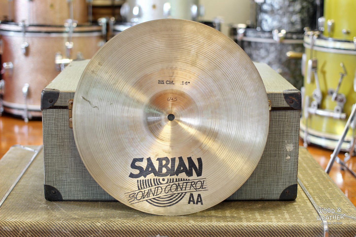 1980s Sabian 14" AA Sound Control Crash Cymbal 645g