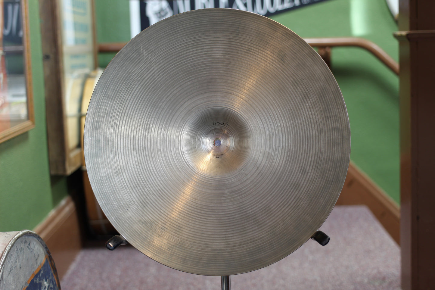 1970s A. Zildjian 16" Crash Cymbal 1045g