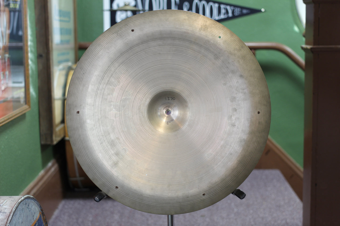 1970s A. Zildjian 18" Swish Cymbal w/ Rivets 1370g