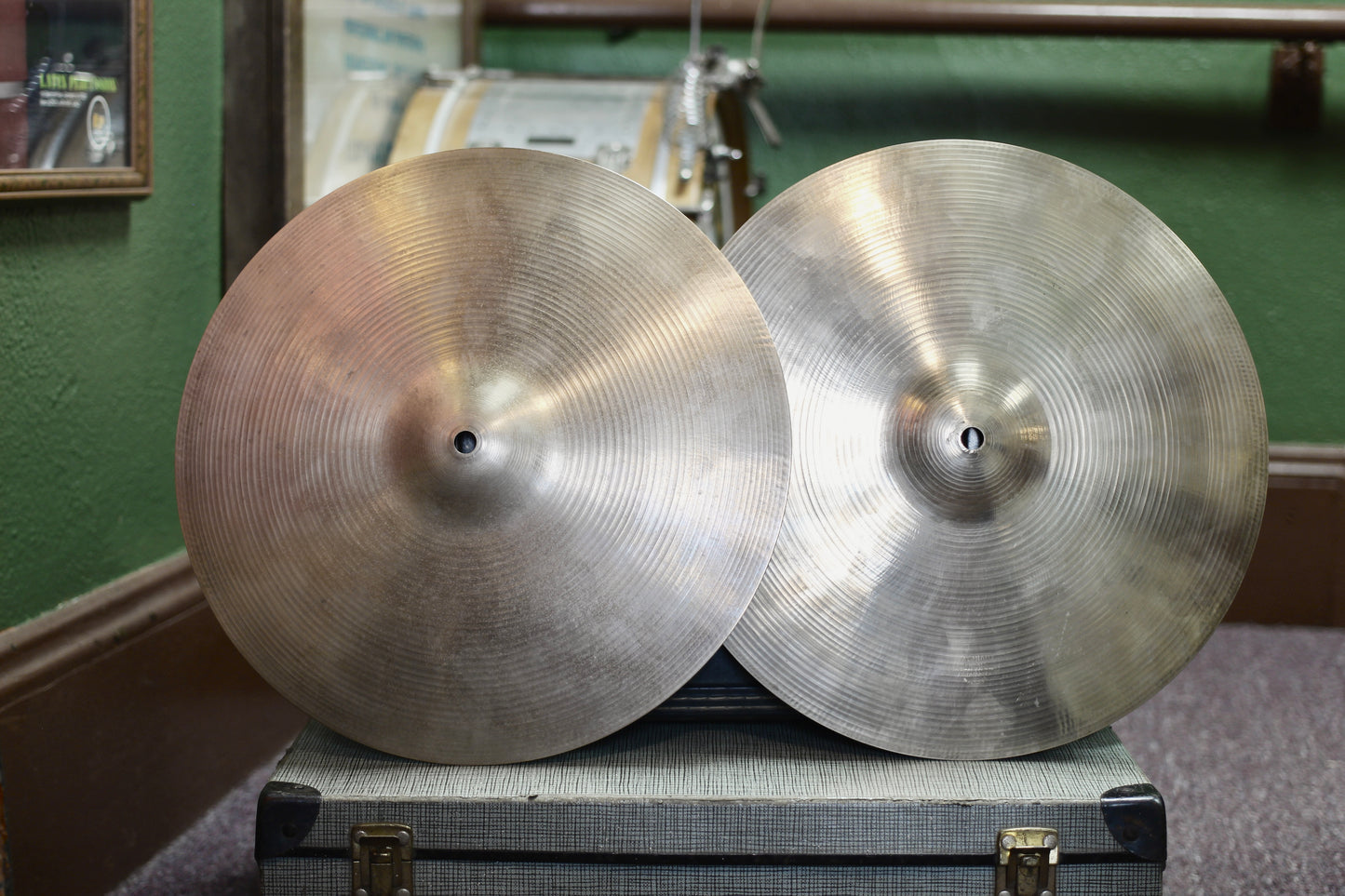 1970s Kashian by UFIP 14" Hi Hats Cymbals 910/1030g