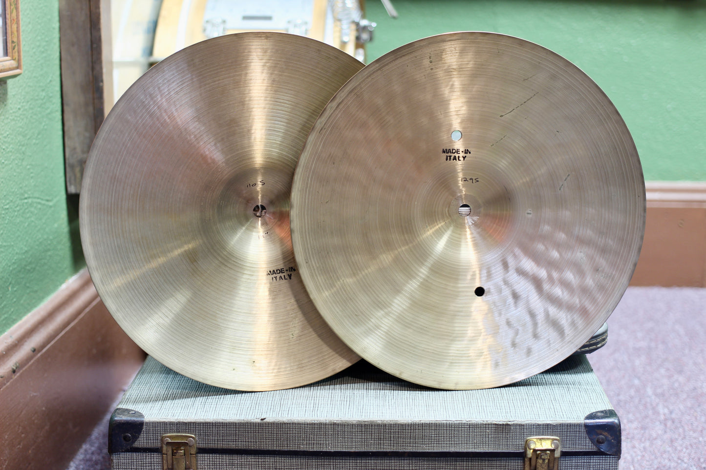 1980s Atlas by UFIP Pro II 14" Hi-Hat Cymbals 1105/1295g