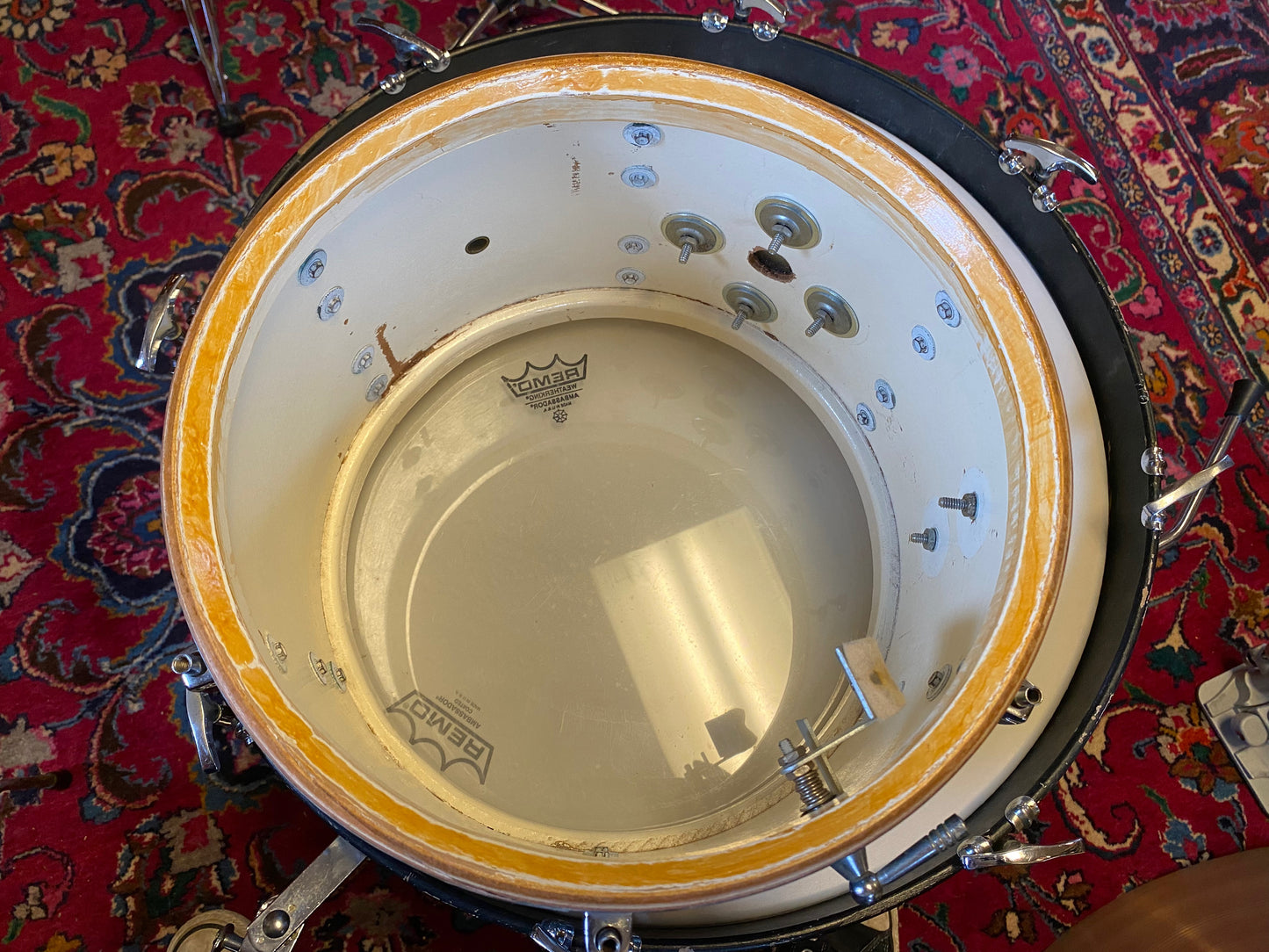 1967 Ludwig Downbeat in Oyster Blue Pearl 14x20 14x14 8x12