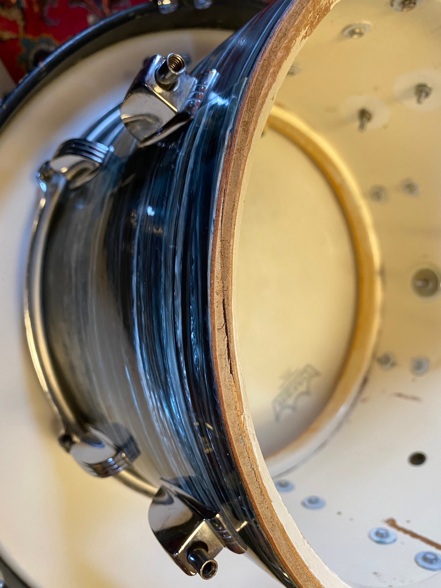 1967 Ludwig Downbeat in Oyster Blue Pearl 14x20 14x14 8x12