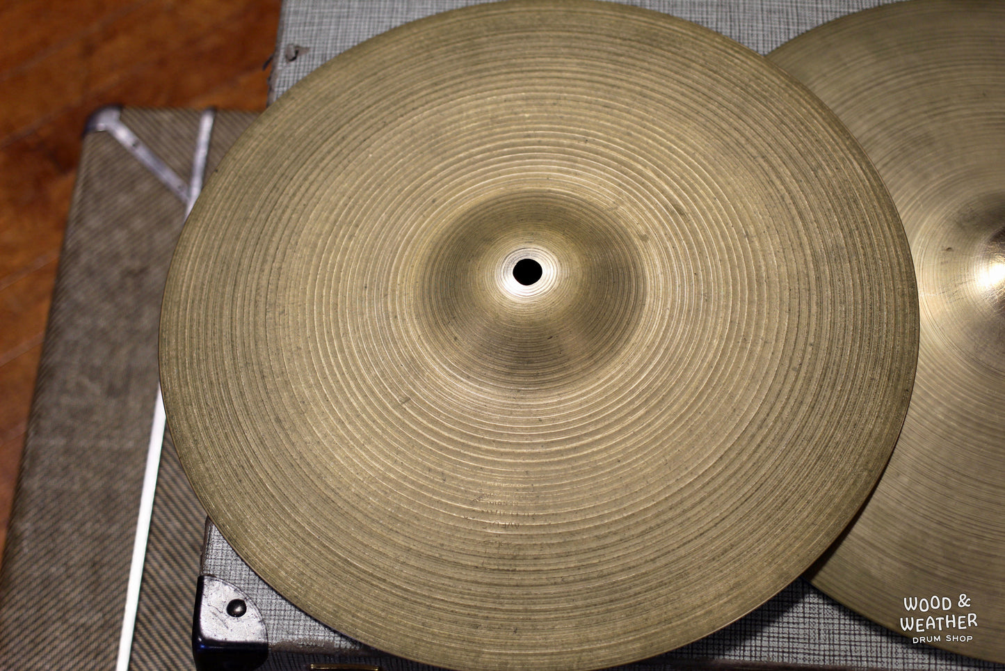 1950s A. Zildjian 14" "Large Stamp" Hi-Hat Cymbals 815/1240g