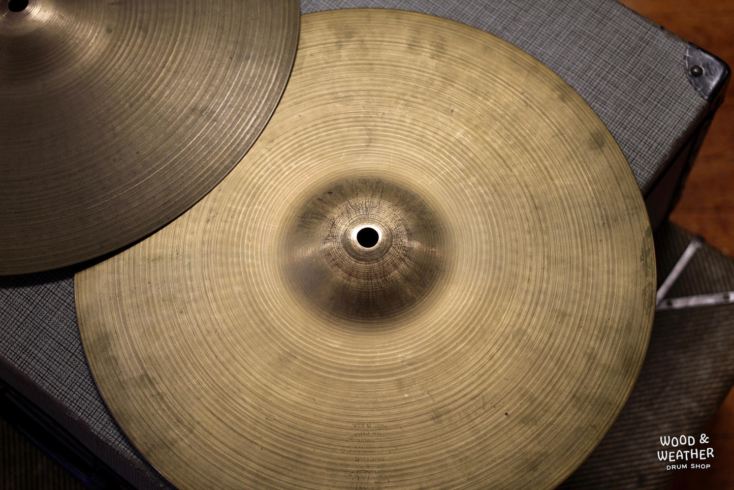 1950s A. Zildjian 14" "Large Stamp" Hi-Hat Cymbals 815/1240g