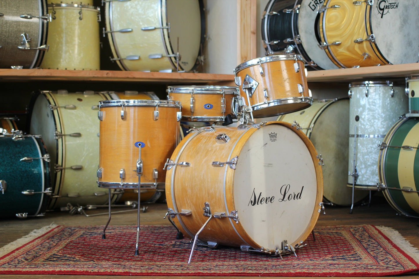 1960's Leedy Frank Capp Outfit in Natural Maple 14"x20" 14"x14" 8"x12" 5.5"x14"