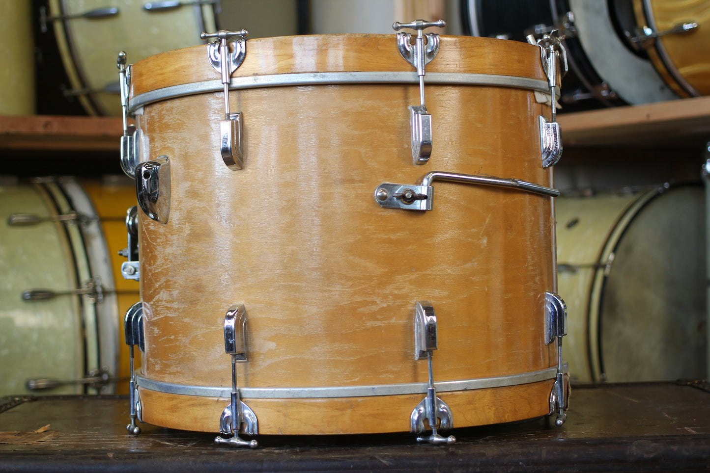 1960's Leedy Frank Capp Outfit in Natural Maple 14"x20" 14"x14" 8"x12" 5.5"x14"