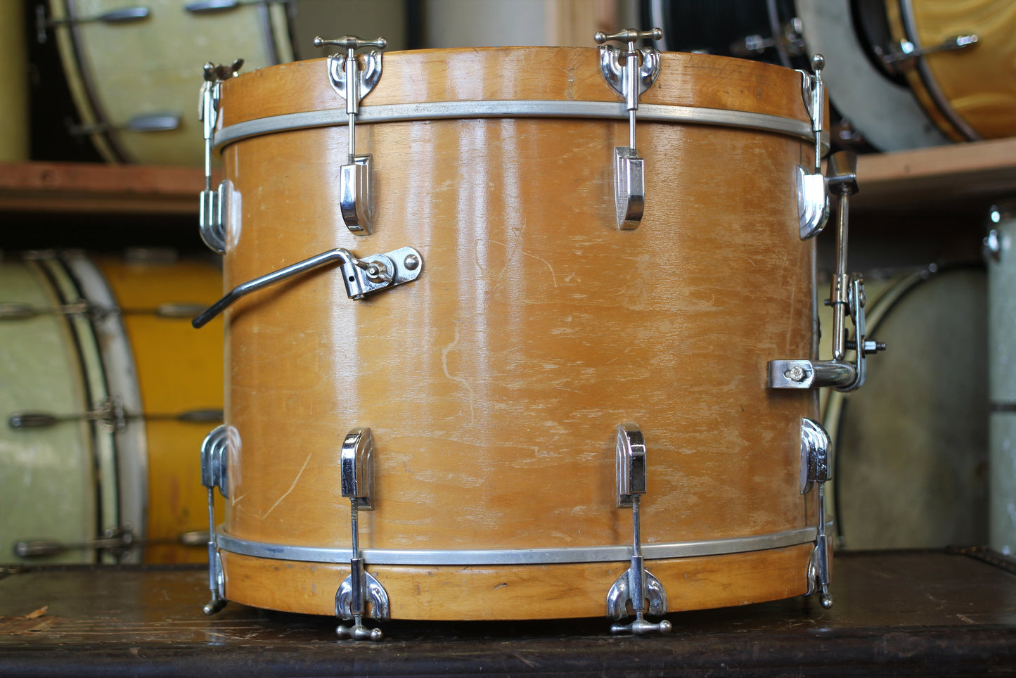 1960's Leedy Frank Capp Outfit in Natural Maple 14"x20" 14"x14" 8"x12" 5.5"x14"