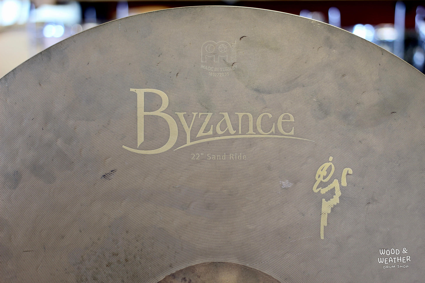 Used Meinl Cymbals 22" Byzance Sand Ride 2120g