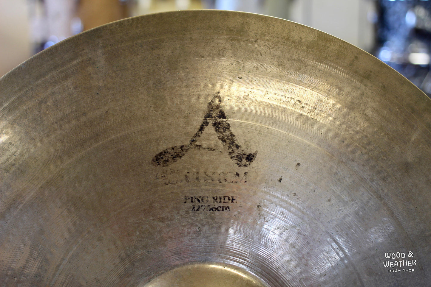 Used Zildjian 22" A Custom Ping Ride Cymbal 3400g