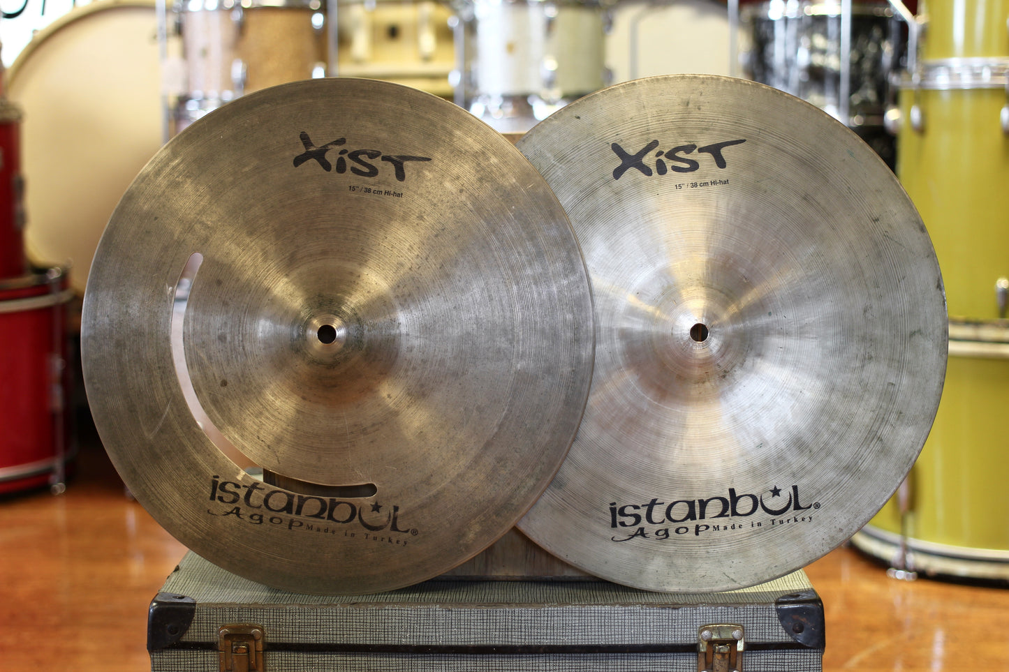 Used Istanbul Agop 15" Early Xist Hi-Hat Cymbals 1085/1315g