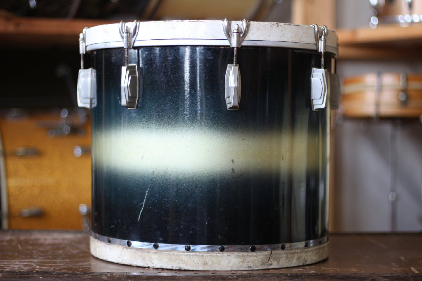 1938 Ludwig & Ludwig in Blue & Silver Duco 14x28 14x16 9x13 6.5x14