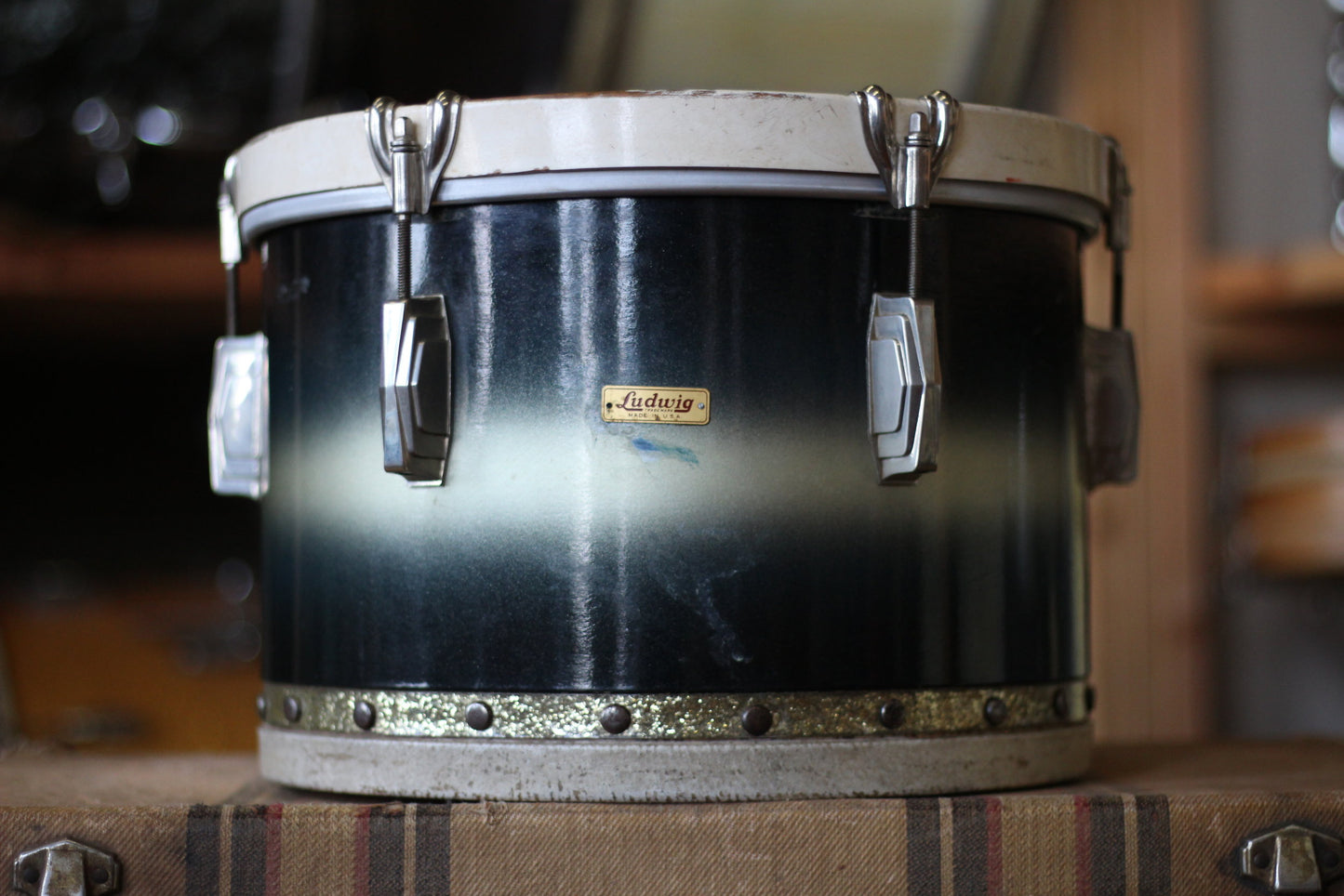 1938 Ludwig & Ludwig in Blue & Silver Duco 14x28 14x16 9x13 6.5x14