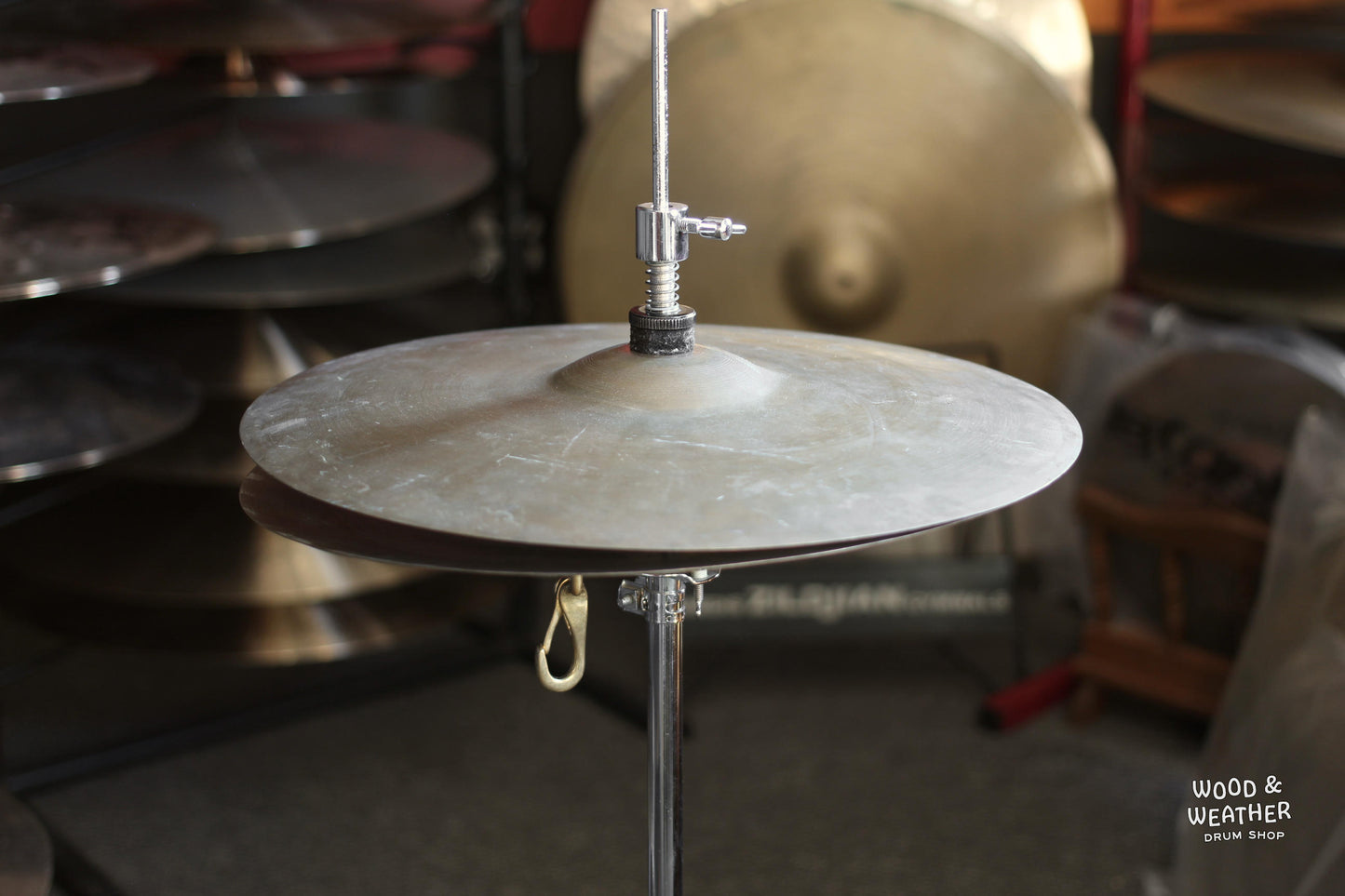 1946-53 A. Zildjian 14" "Trans Stamp" Hi-Hat Cymbals 605/645g