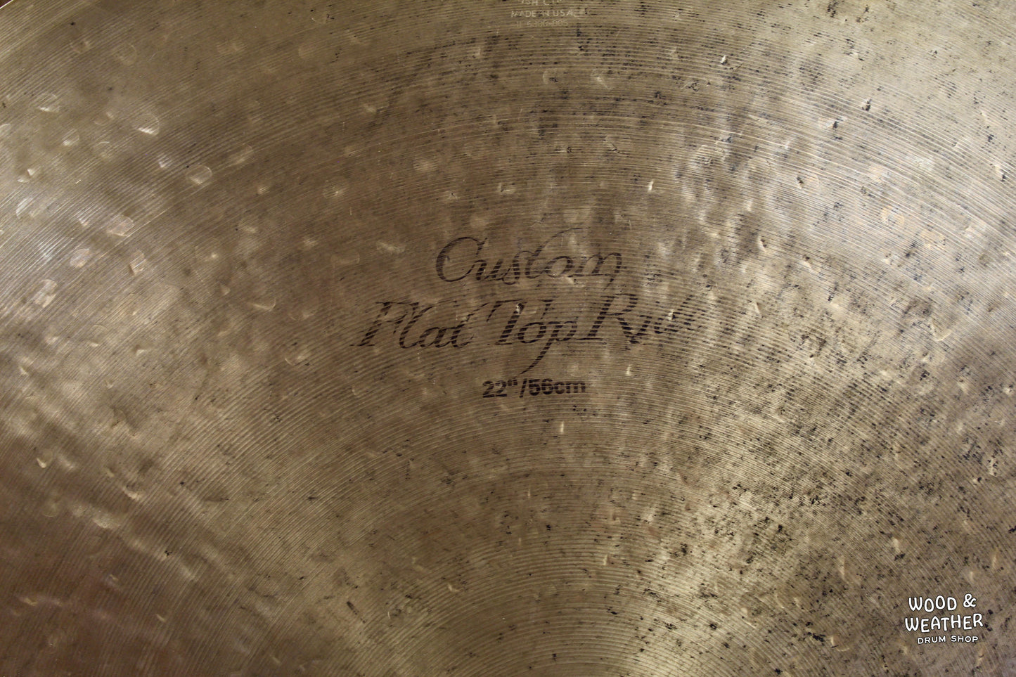 1999 Zildjian 22" K Custom Flat Top Ride Cymbal 2610g