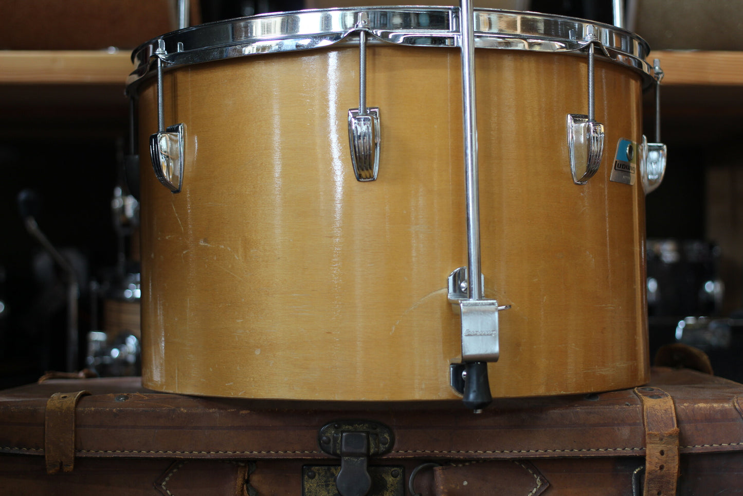 1970's Ludwig 'Concert Tom' Kit in Natural Thermogloss 12x20 10x16 10x15 10x13