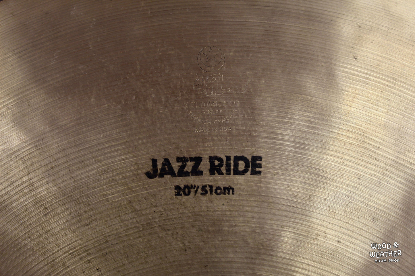 1980s Zildjian 20" EAK Jazz Ride Cymbal 2160g