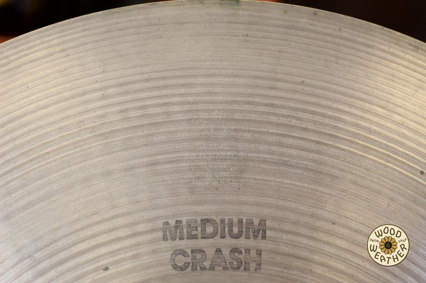 1970s A. Zildjian 18" Hollow Stamp Medium Crash Cymbal 1625g