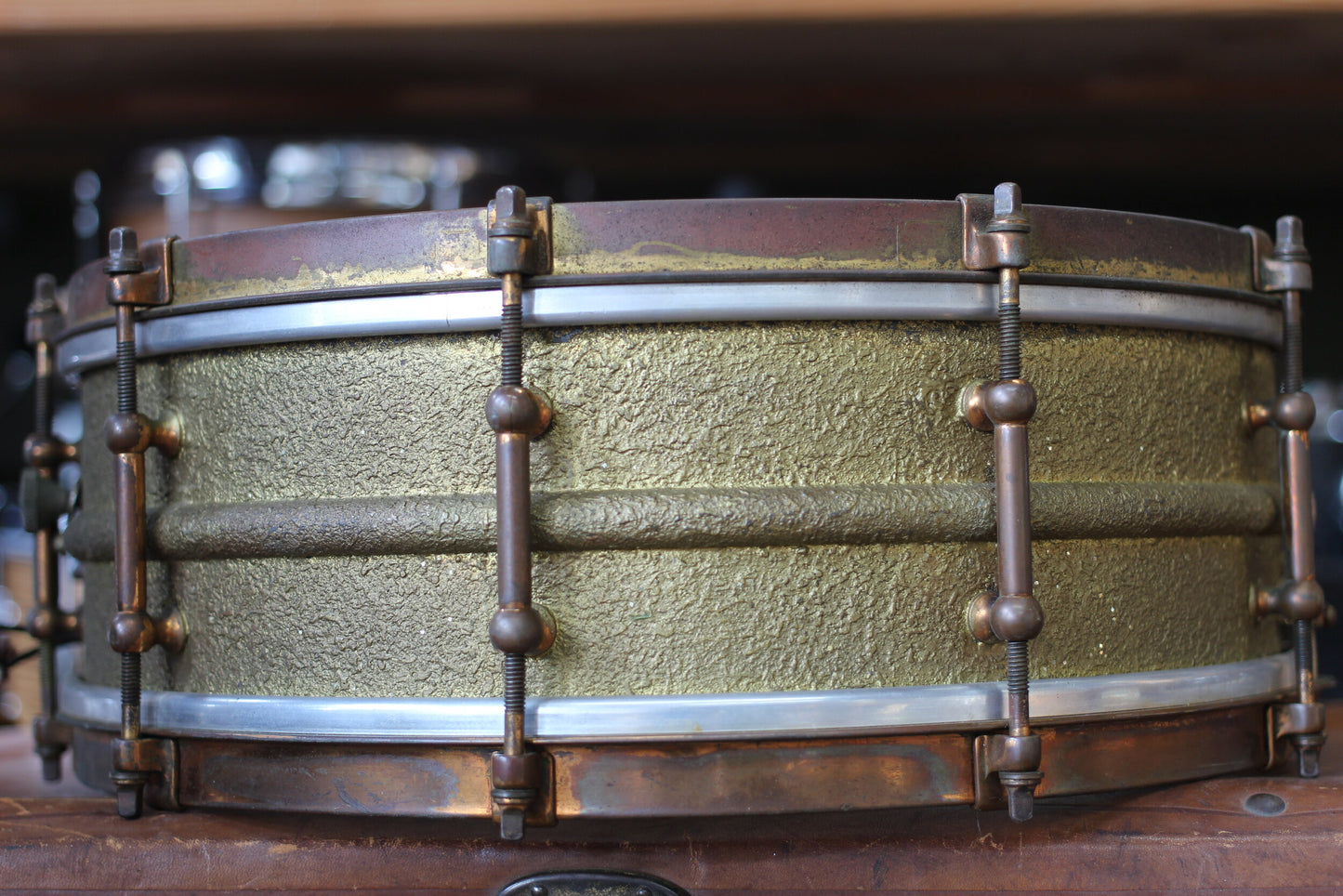 1920's Ludwig 'All-Around' Snare Drum 5"x14" in Stipple Gold