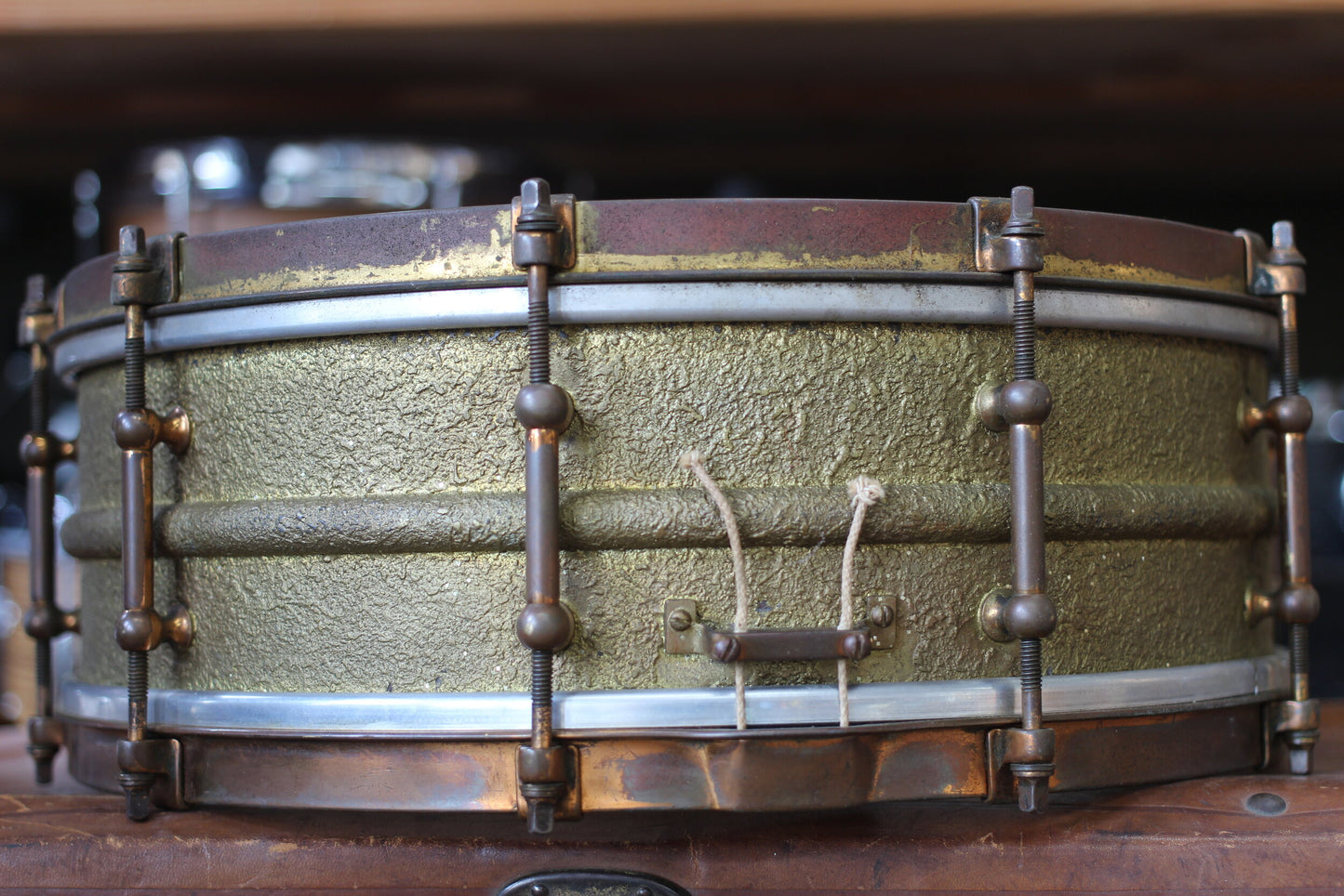1920's Ludwig 'All-Around' Snare Drum 5"x14" in Stipple Gold