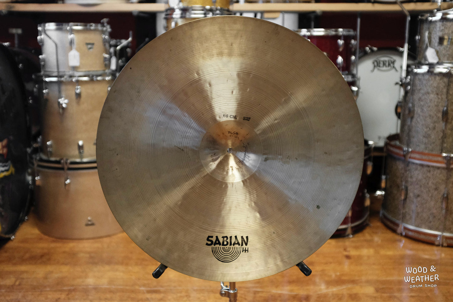 1980s Sabian 22" HH Heavy Ride Cymbal 3650g