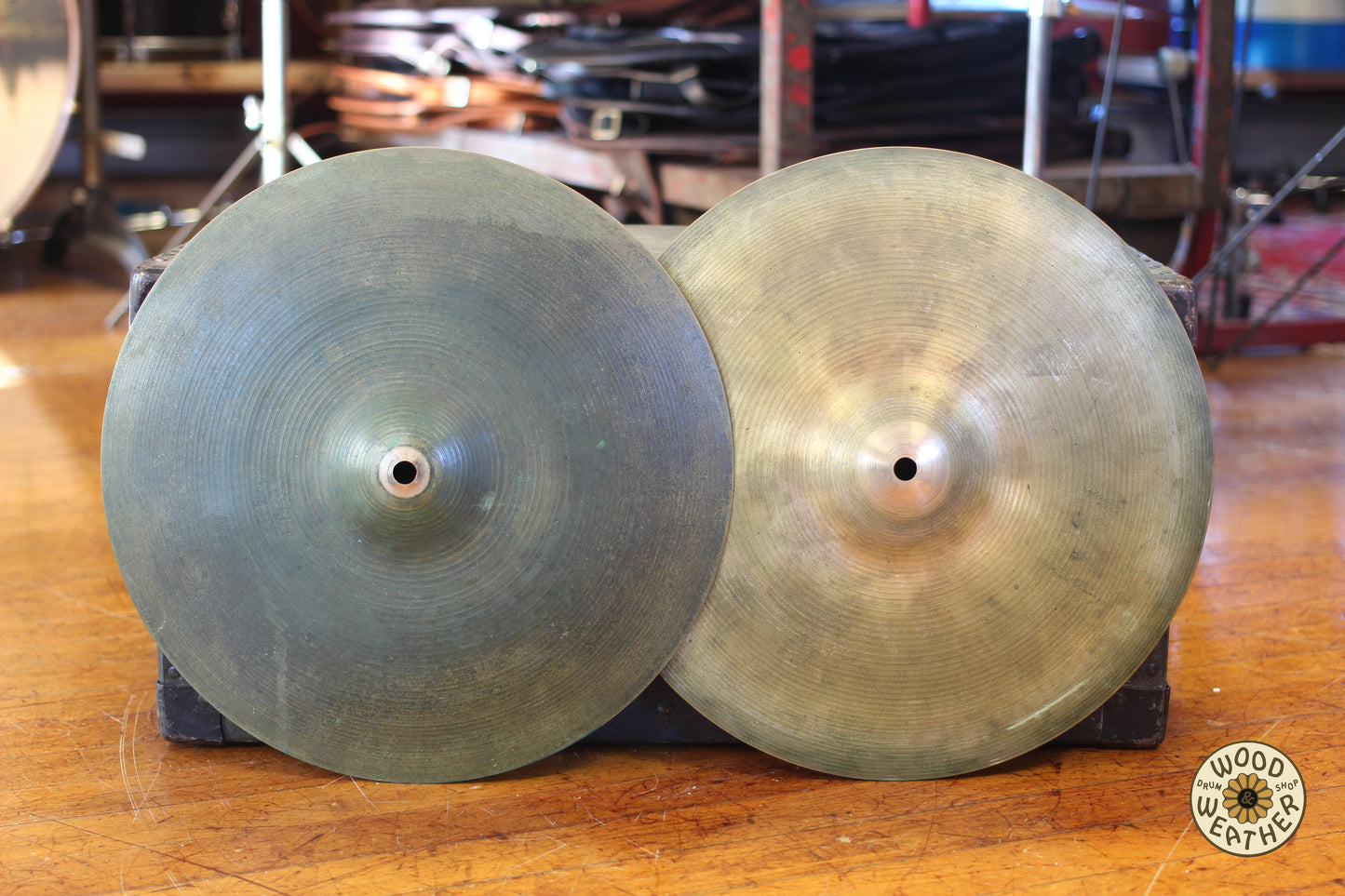 1960s A. Zildjian New Beat 14" Hi-Hat Cymbals 865/1170g