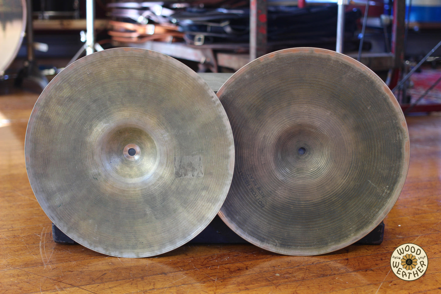 1960s A. Zildjian New Beat 14" Hi-Hat Cymbals 865/1170g