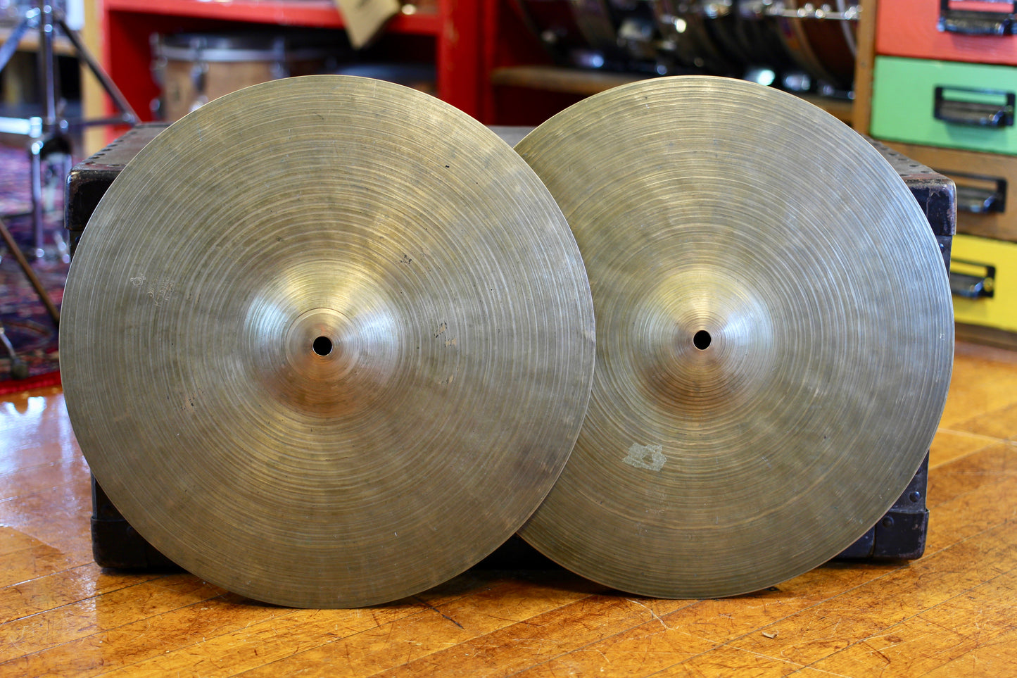 1960s K Zildjian 14" Hi-Hat Cymbals 816/907g