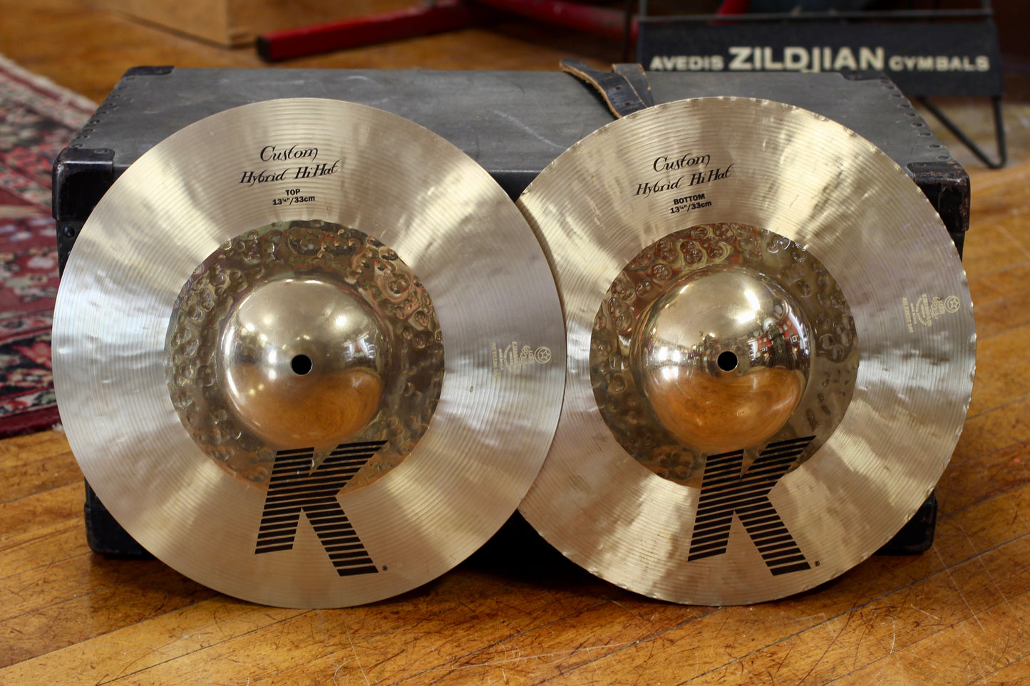 Zildjian K Custom 13.25" Hybrid Hi-Hat Cymbals - USED